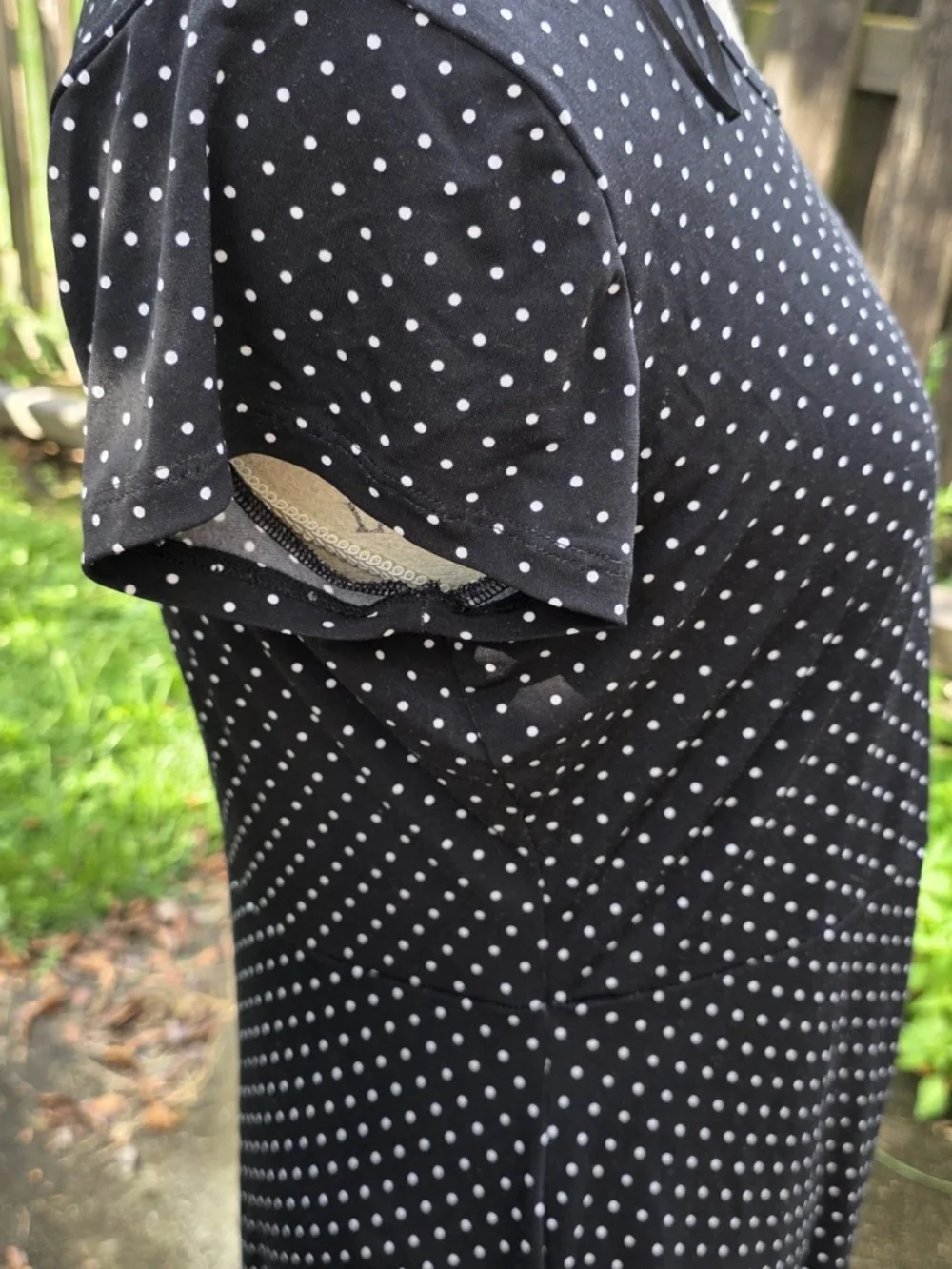 Classic Black & White Polka Dot Fit-and-Flare Dress